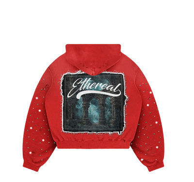 Crimson Ethereal Zip-Up
